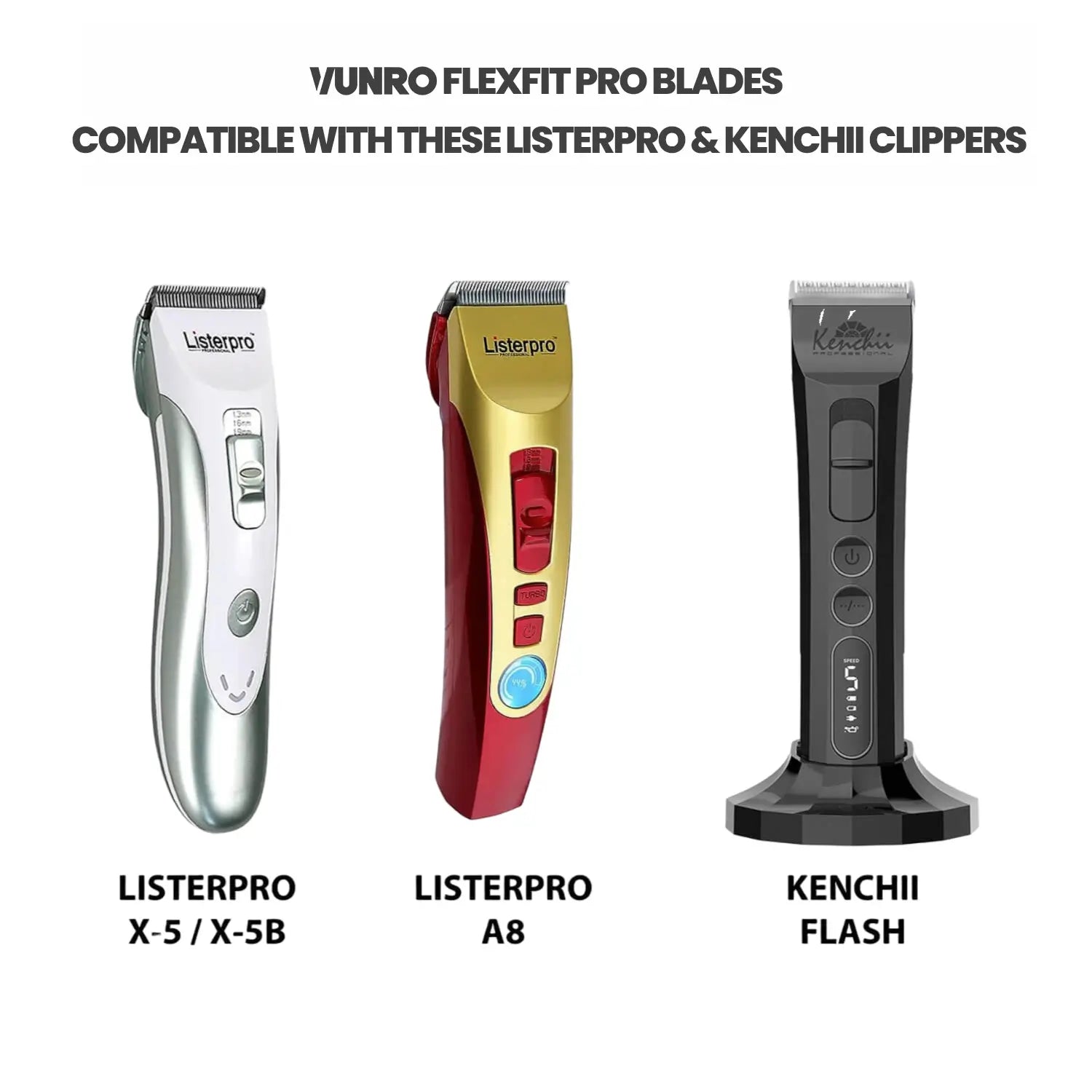 VUNRO PRO 4 in 1 Dog Trimmer Blade (0.3 mm - 1.5 mm) by VUNRO