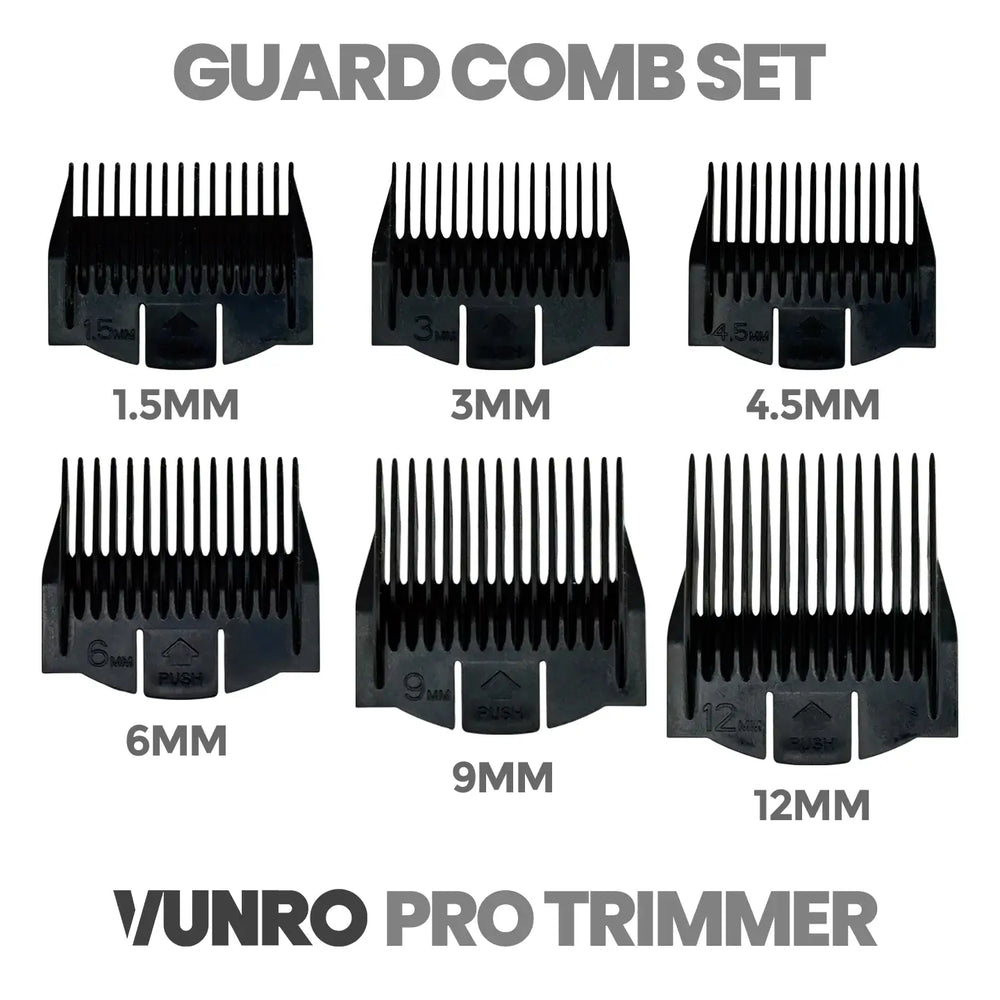 Six Piece Guard Comb Set (VUNRO PRO Trimmer)